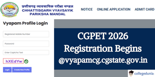 CGPET 2026 Registration Begins @vyapamcg.cgstate.gov.in; Exam on May 14